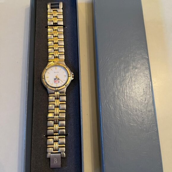 BULOVA | NFL Superbowl Men's two-tone watch-NEW Battery - Picture 15 of 16